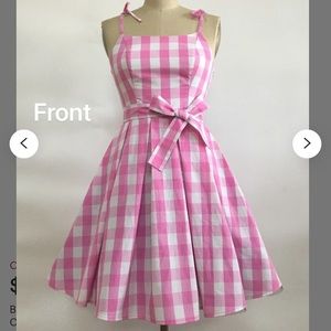 Pink Gingham Barbie Dress